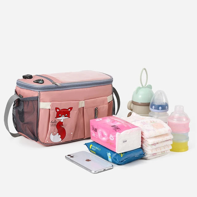 Diaper Bag Backpack Large Capacity Infant Care Organizer Stroller Bag