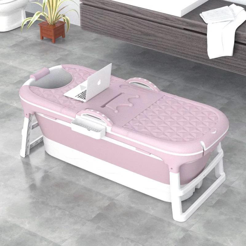  Unisex Portable Bathtub in  pink color