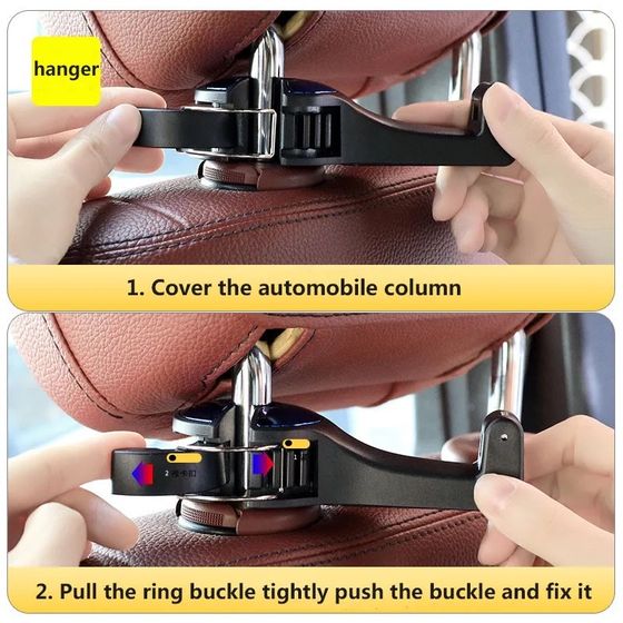2 Pcs Car Headrest Hook Handbag Storage Holder 2 Pcs Car Headrest Hook Handbag Storage Holder