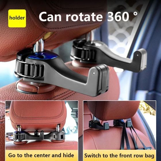 2 Pcs Car Headrest Hook Handbag Storage Holder 2 Pcs Car Headrest Hook Handbag Storage Holder