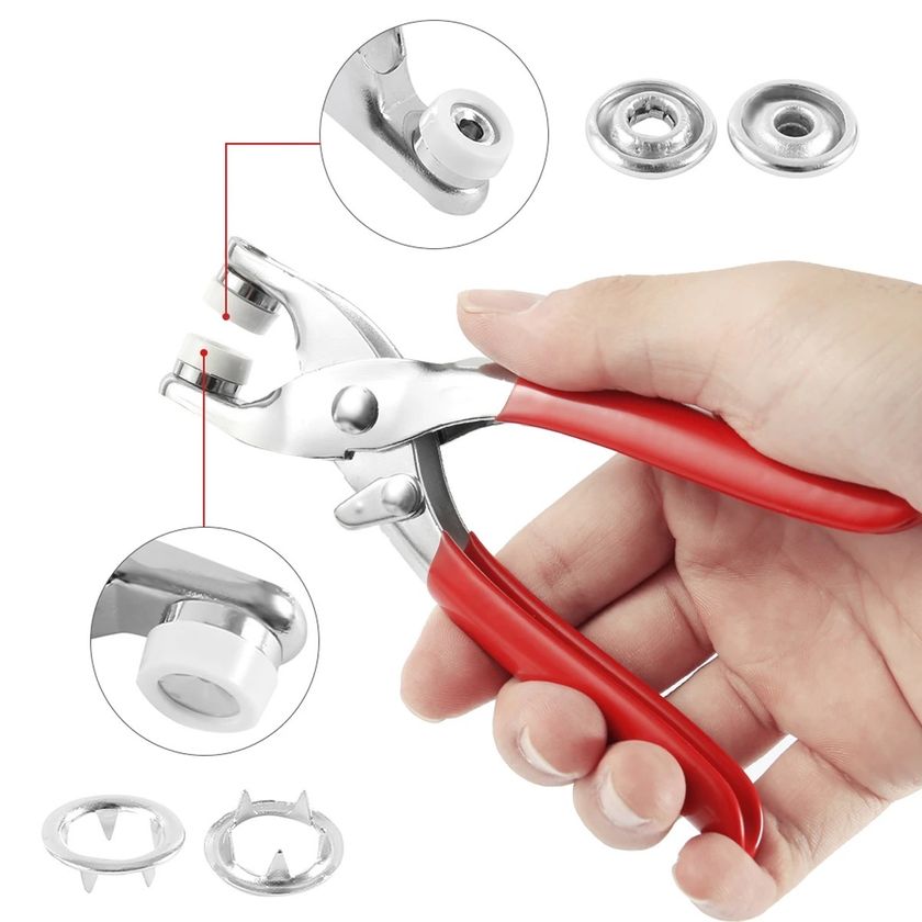 One Press Quick Button Fitter Plier, Stainless Steel Thickened Snap Button Fixer One Press Quick Button Fitter Plier, Stainless Steel Thickened Snap Button Fixer