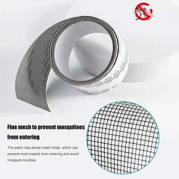 Self-adhesive Net Door Fix Patch Anti-Insect Holes Repair Mesh Tape Self-adhesive Net Door Fix Patch Anti-Insect Holes Repair Mesh Tape