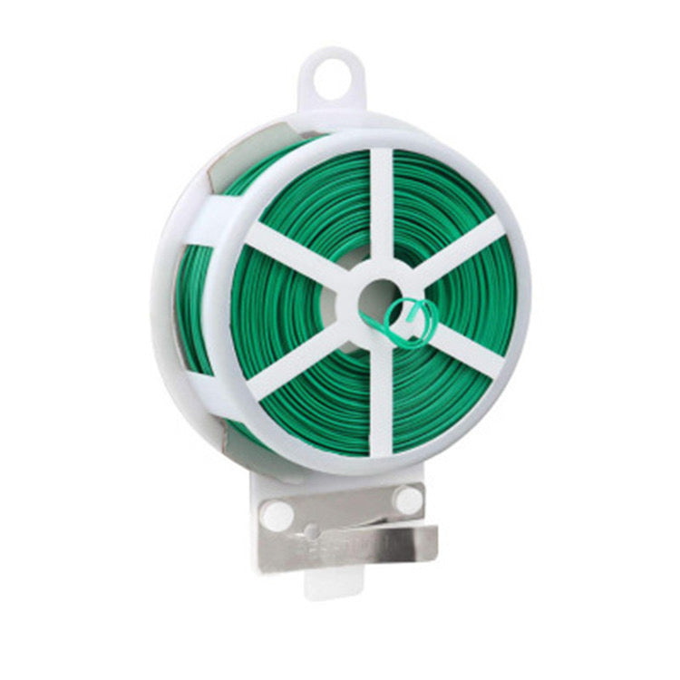 30 Meters Gardening Plant Green Twist Tie Wire with Cutter Plant Ties