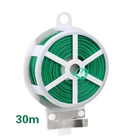 30 Meters Gardening Plant Green Twist Tie Wire with Cutter Plant Ties
