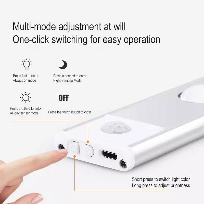 40 CM Ultra-slim USB Rechargeable LED Motion Sensor Light