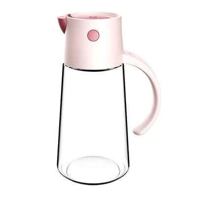 650ml Capacity Kitchen Automatic Oil Dispenser Bottle in pink color