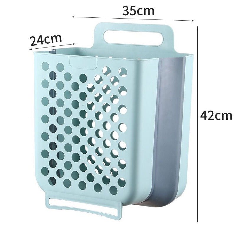 Collapsible Wall Mount Laundry Basket with its size