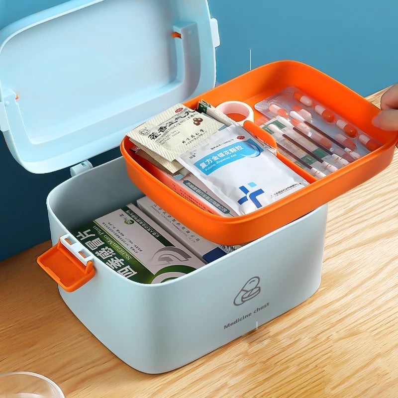 Large Capacity Medicine Storage Box with medicines