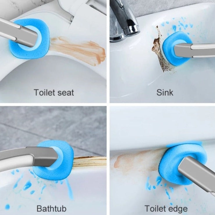 Disposable Head Toilet Cleaning Brush with Long Handle