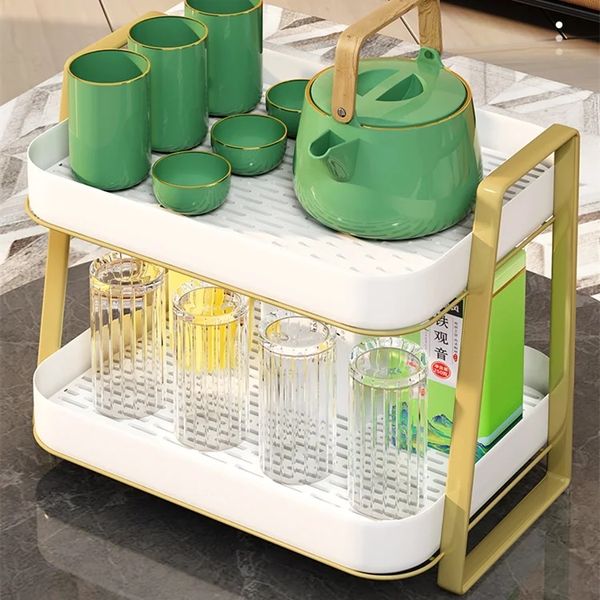 2 Tier Multifunctional Kitchen Storage Drain Rack