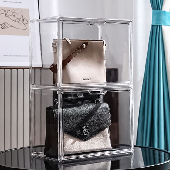 Stackable Luxury Transparent Bag Storage Dustproof Display Box