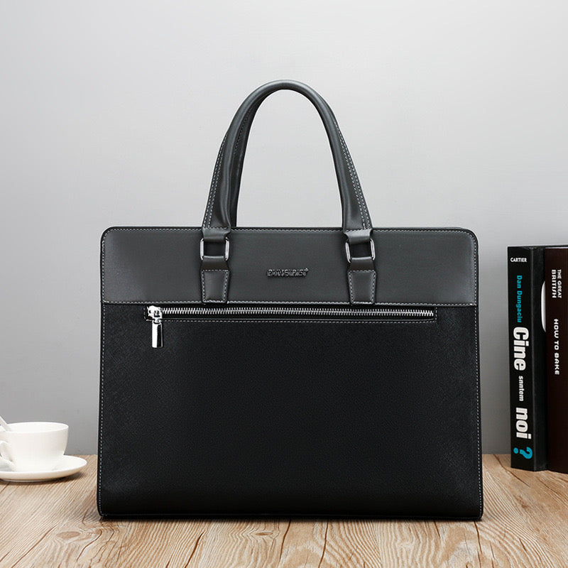 New Men's Premium Leather Laptop Shoulder Briefcase Business Office Bag