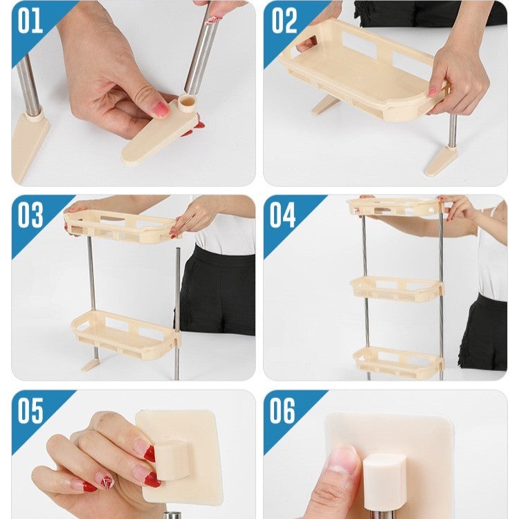 steps of installing Toilet Organizer Rack 