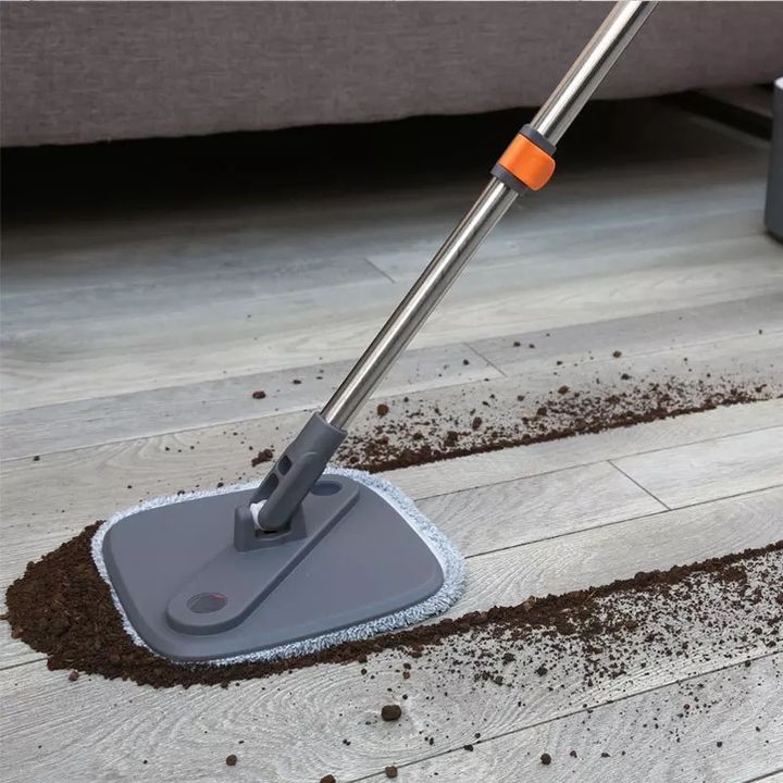 Upgraded Easy Clean Microfiber Square Spin Mop and Bucket System