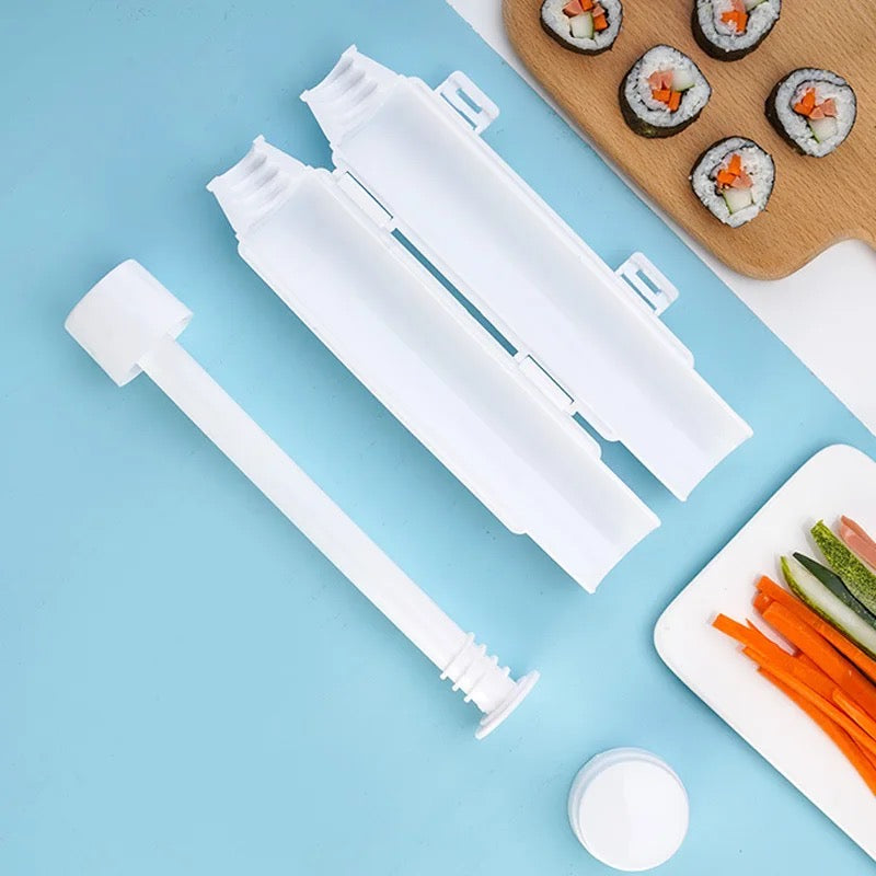 Kitchen Sushi Maker Kit Rice Roll Mold Bazooka Style Easy Sushi Roller Maker  .