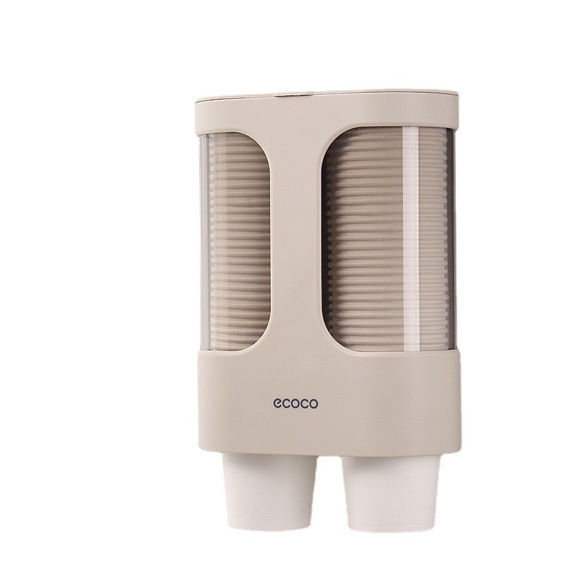 ECOCO Disposable Wall Mount Paper Cup Dispenser for 80 Cups ECOCO Disposable Wall Mount Paper Cup Dispenser for 80 Cups
