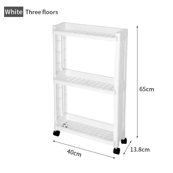 Storage Shelf with Wheel, Space Saving Convenient Home Organizer Storage Shelf with Wheel, Space Saving Convenient Home Organizer