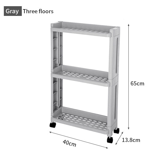 Storage Shelf with Wheel, Space Saving Convenient Home Organizer Storage Shelf with Wheel, Space Saving Convenient Home Organizer