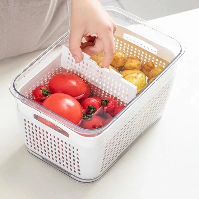 Storage Basket with fruit in them