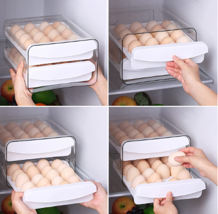 40 Eggs Double Layer Egg Storage Drawer