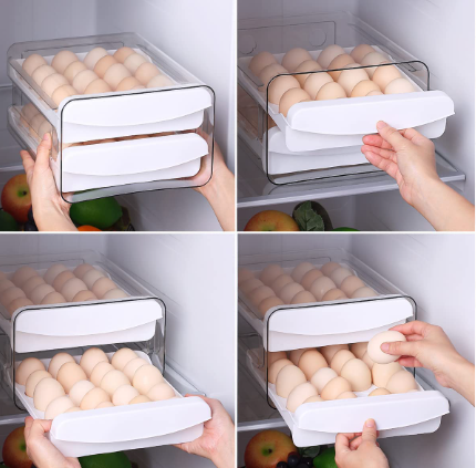40 Eggs Double Layer Egg Storage Drawer 40 Eggs Double Layer Egg Storage Drawer
