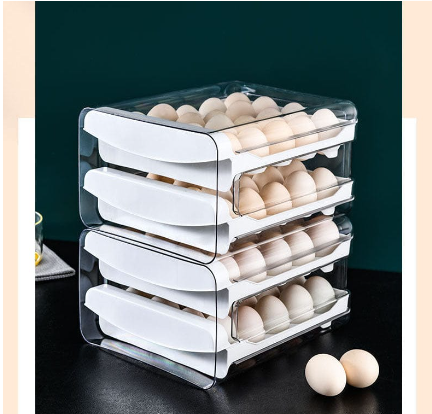 Double Layer Egg Storage Drawer with eggs