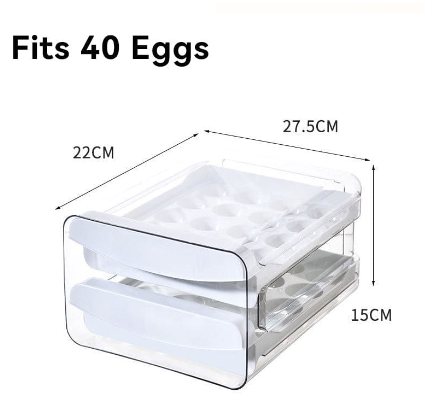 Eggs Double Layer Egg Storage Drawer with its size