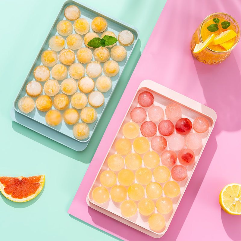Tow Cavities Plastic Ice Cube Mold Tray 