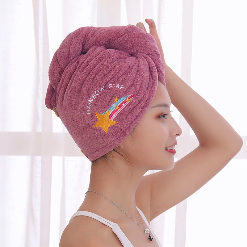 Quick Drying Microfiber Hair Care Towel with Button Quick Drying Microfiber Hair Care Towel with Button