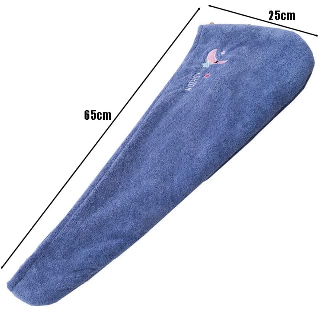 Quick Drying Microfiber Hair Care Towel with Button Quick Drying Microfiber Hair Care Towel with Button