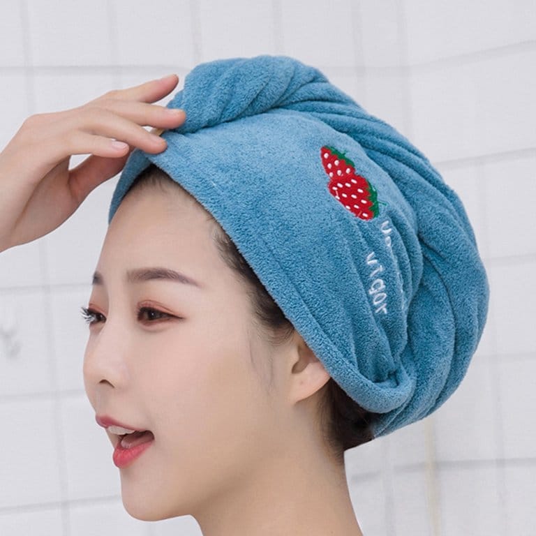 Quick Drying Microfiber Hair Care Towel with Button Quick Drying Microfiber Hair Care Towel with Button