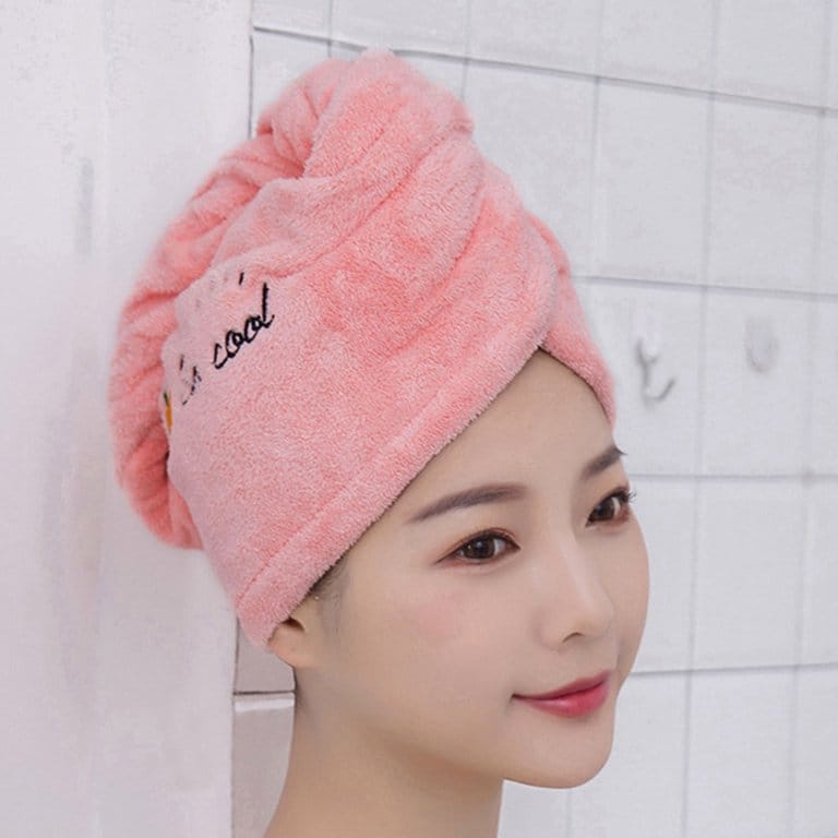 Quick Drying Microfiber Hair Care Towel with Button Quick Drying Microfiber Hair Care Towel with Button