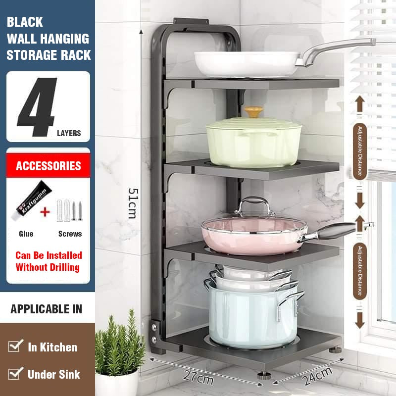 Multi-Layer Adjustable Wall Mountable Cabinet Under Sink Storage Rack Multi-Layer Adjustable Wall Mountable Cabinet Under Sink Storage Rack