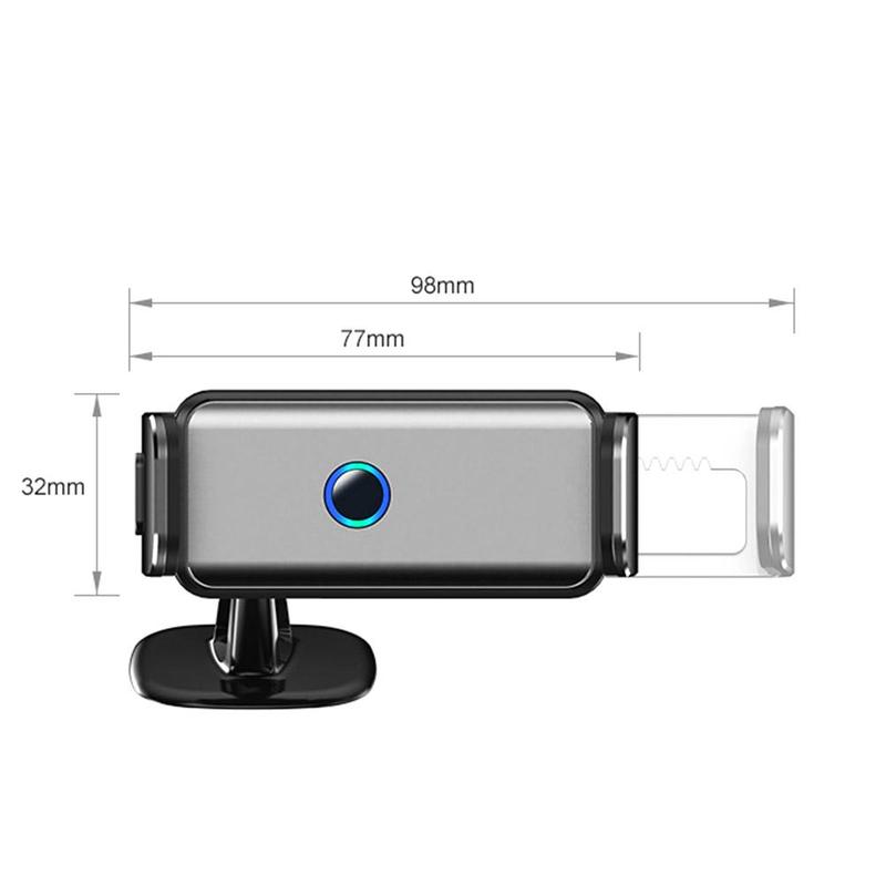 Automatic Sensor Intelligent Car Mobile Phone Holder with its size