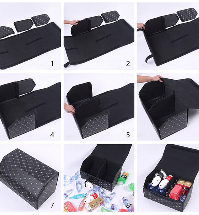 Car Trunk Folding Leather Organizer Storage Box Car Trunk Folding Leather Organizer Storage Box
