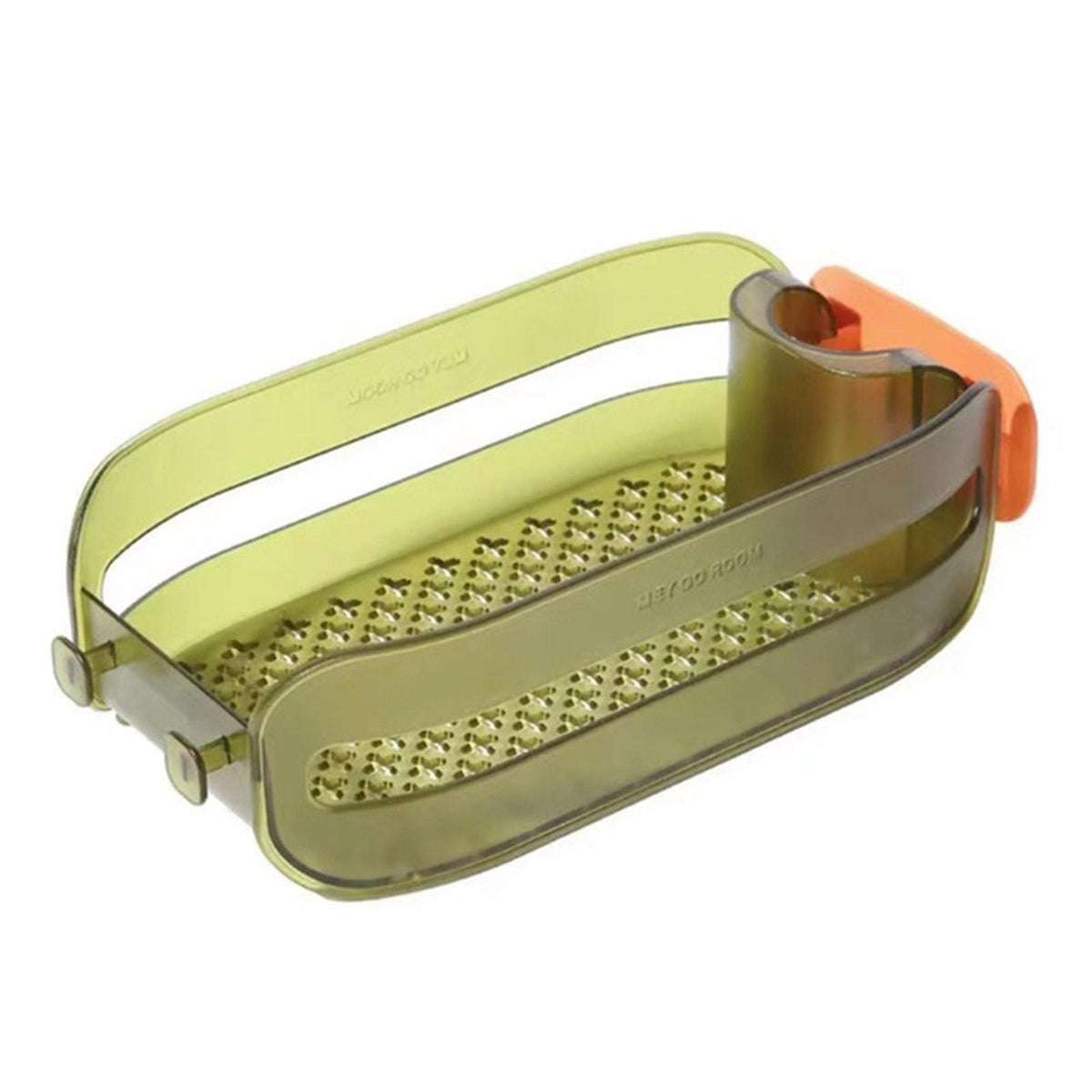 2-in-1 Kitchen Faucet Sink Organizer Basket in pale green color