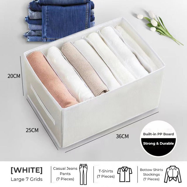 Cloth Organizer Wardrobe Storage Boxes filled with neatly folded clothes for easy storage and organization