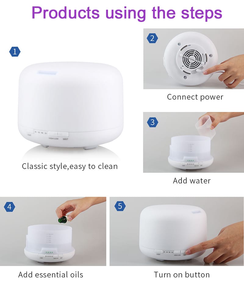 Aromatherapy Diffuser, 200ml Humidifier with Colorful Night Light Aromatherapy Diffuser, 200ml Humidifier with Colorful Night Light