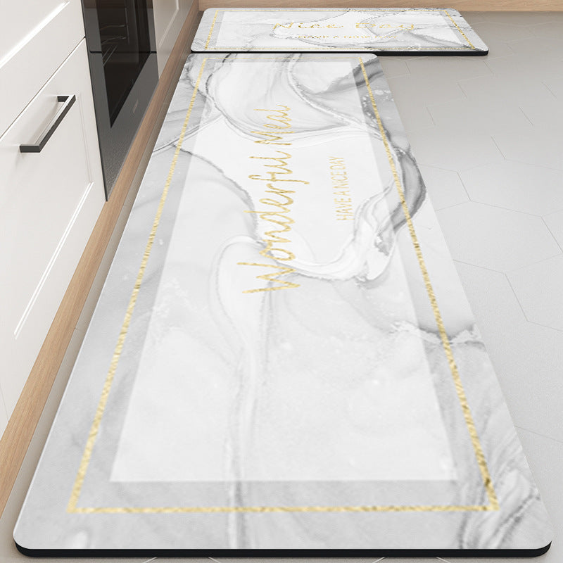 2 Pcs/Set Super Absorbent Quick Dry Non-Slip Floor Mat for Kitchen, Bathroom, Bathtub