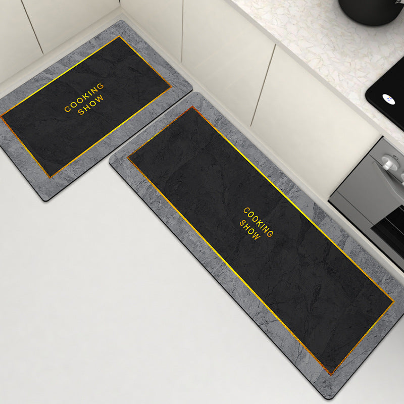 2 Pcs/Set Super Absorbent Quick Dry Non-Slip Floor Mat for Kitchen, Bathroom, Bathtub