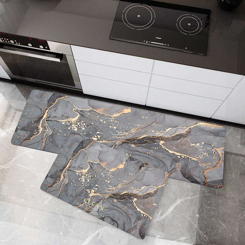 2 Pcs/Set Super Absorbent Quick Dry Non-Slip Floor Mat for Kitchen, Bathroom, Bathtub