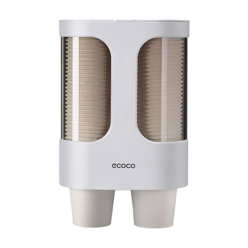ECOCO Disposable Wall Mount Paper Cup Dispenser for 80 Cups ECOCO Disposable Wall Mount Paper Cup Dispenser for 80 Cups