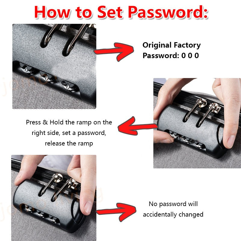 3 Layer Document Organizer File Bag with Safety Lock 3 Layer Document Organizer File Bag with Safety Lock