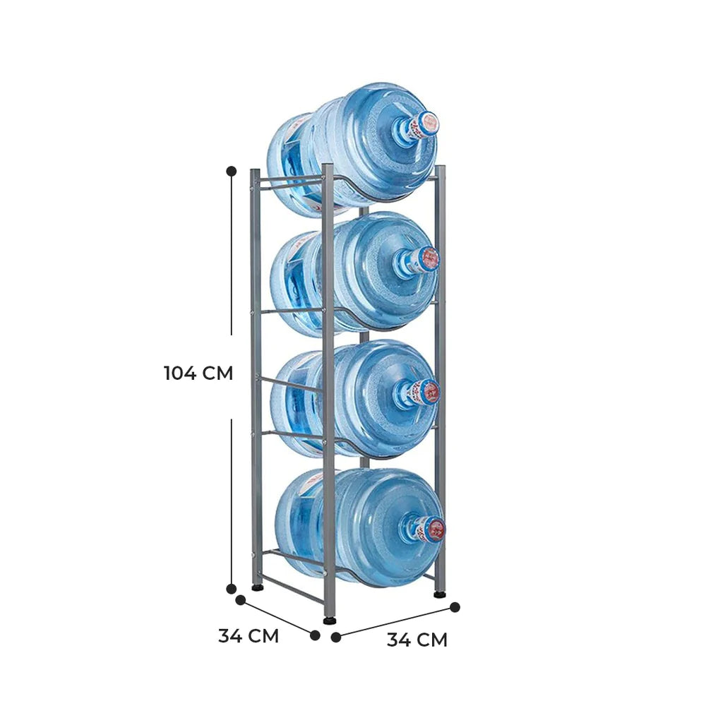 7 Tier Water Bottle Storage Rack, Free Standing Vertical Metal