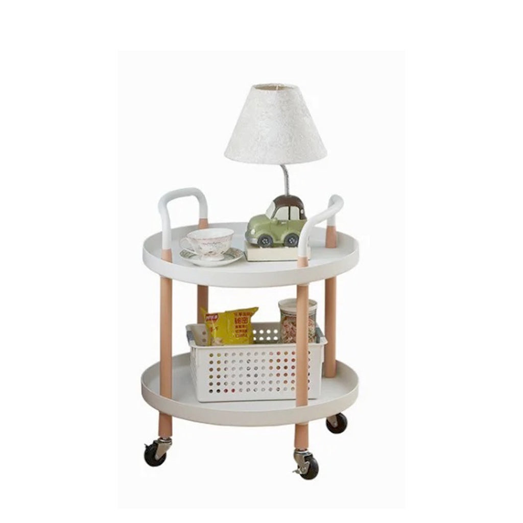 Multi-tier Mobile Storage Table, Space Saving Movable Trolley Rack Multi-tier Mobile Storage Table, Space Saving Movable Trolley Rack