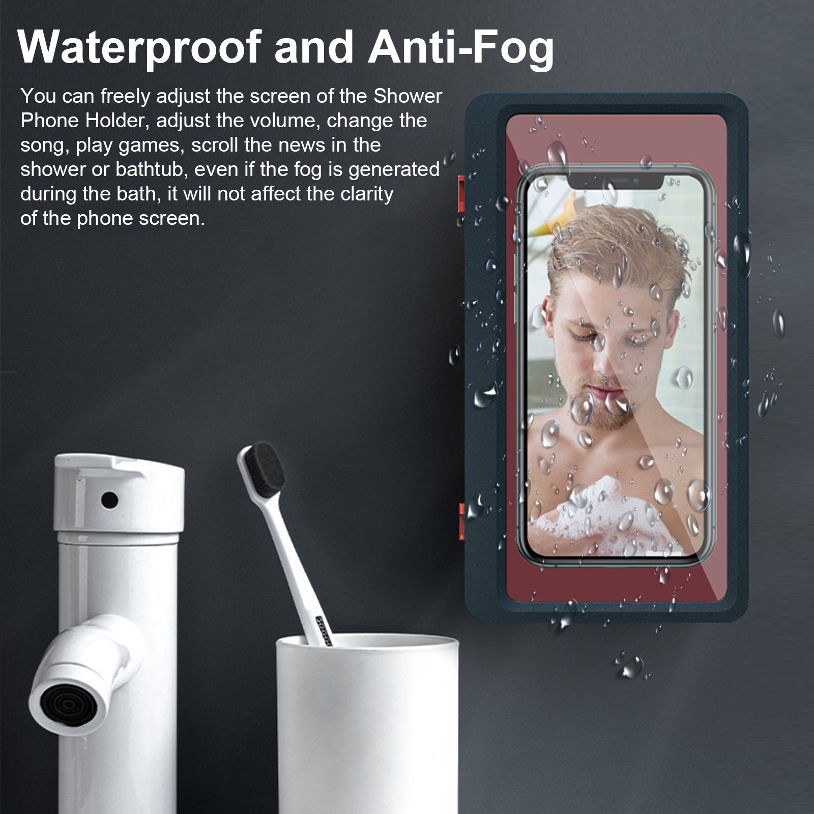 Waterproof Bathroom Mobile Phone Holder