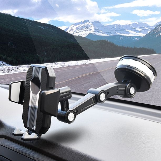 360° Rotating Super Adsorption Adjustable Magnetic Car Phone Holder placed in the vehicle