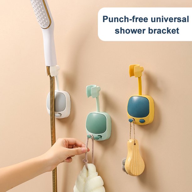 Someone is placing something into the Wall Mount Adjustable Shower Holder Arm
