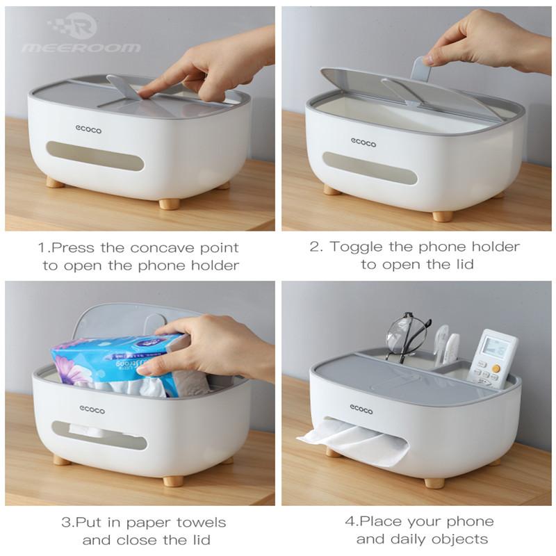 Step-by-step guide of a Multifunctional Tissue Organizer Box with Remote Control Storage