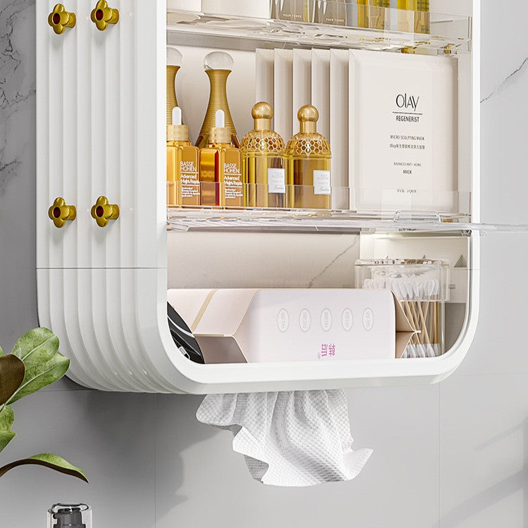 Toiletry Rack Wall-mount Bathroom Toiletry Storage Shelf, Large Capacity Toilet Rack